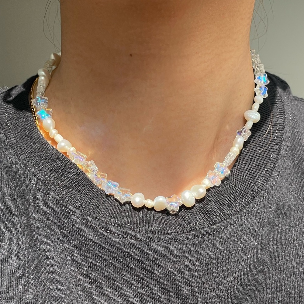 Freshwater pearl necklaces Czechs beads